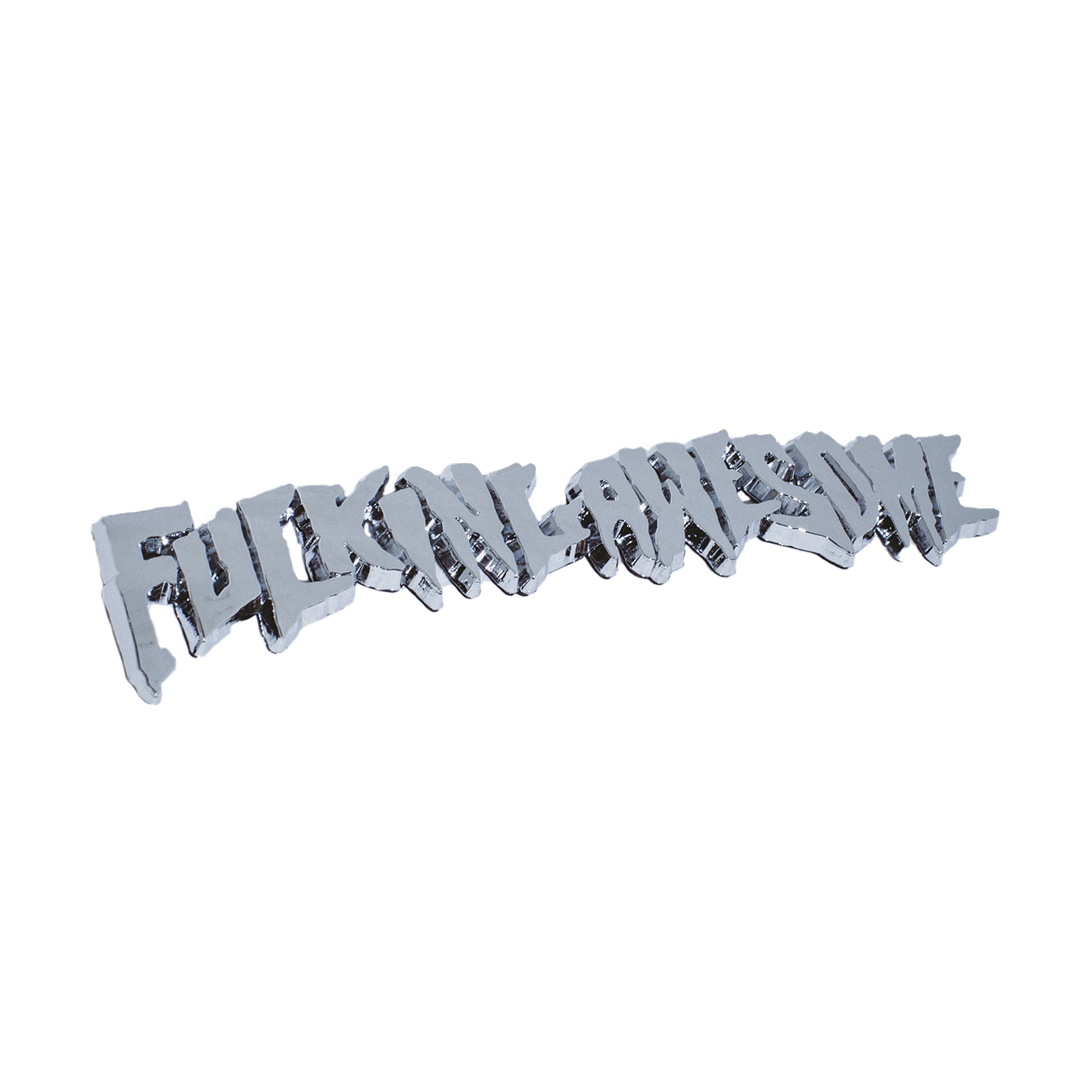 Fucking Awesome Stamp Logo Car Emblem (Metallic Silver) – 7Hills Store