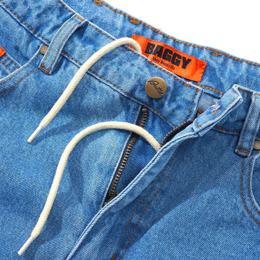 Baggy Denim Jeans (Washed Indigo)