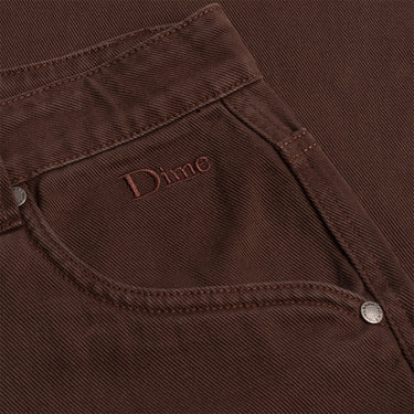 Classic Baggy Denim Pants (Brown)