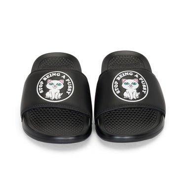 Stop Being a Pussy Slides (Black)
