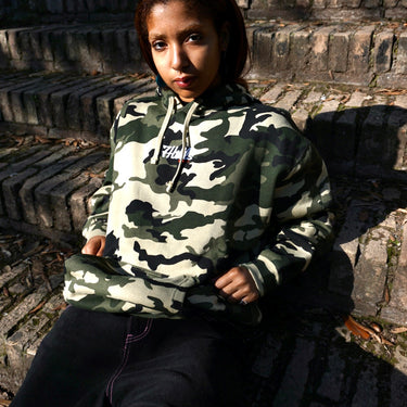Classic Embroidered Hoodie Army Camo