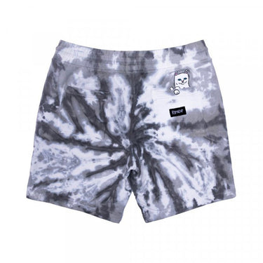 Ripndip - Peeking Nerm Sweat Shorts (Black Spiral Tie Dye)