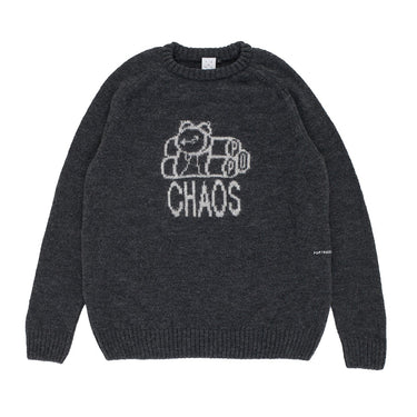 Knitted Chaos Crewneck (Anthracite)