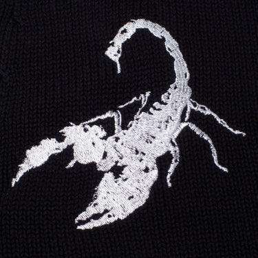 Embroidered Scorpion Cardigan (Black)