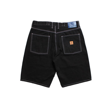Baggie Color Denim Shorts (Black)