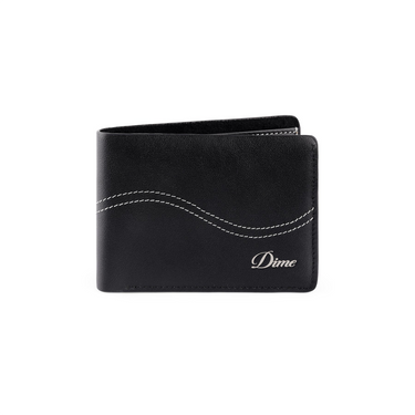 Cursive Bifold Wallet (Black leather)