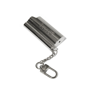 Burner Lighter Sleeve Keychain (Silver)