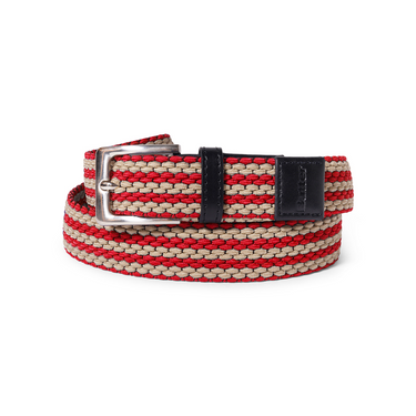 Braided Belt (Red / Cream)