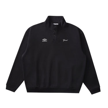 Umbro Sweatshirt Button Collar (Black)