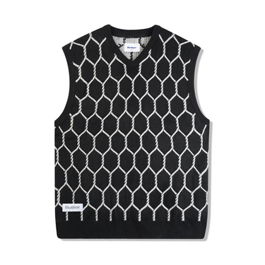 Chain Link Knitted Vest (Black)
