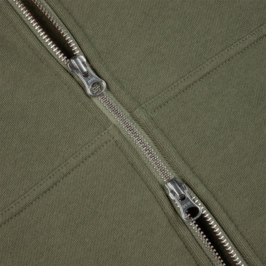 Cursive Zip Hoodie (Army Green)