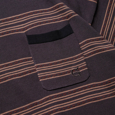 Modal Border Knit T-Shirt (Charcoal)