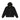 Cursive Small Logo Zip Hoodie (Black)