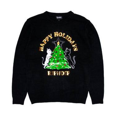 Litmas Tree Knitted Sweater Black