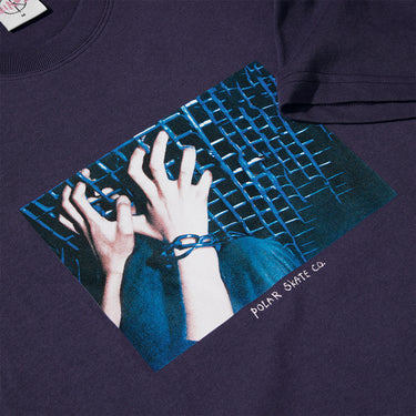 Caged Hands Dark Tee (Violet)