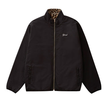 Reversible Fleece Jacket (Black/Leopard)