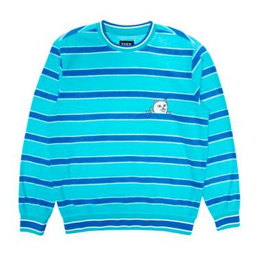 Ripndip - Peeking Nermal Polar Fleece Crew Neck (Blue)