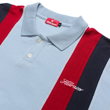 Double Striped Polo Shirt (Slate Blue)