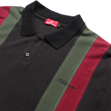 Double Striped Polo Shirt (Black)