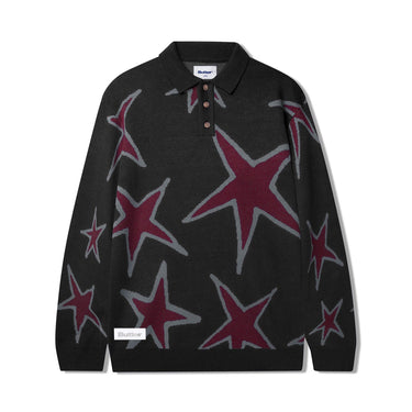 Star Polo Knit Sweater (Black)