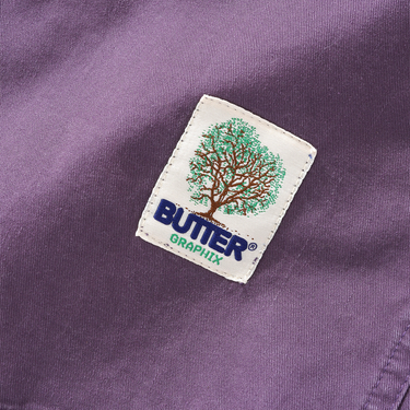 Washed Pocket L/S Shirt (Eggplant)