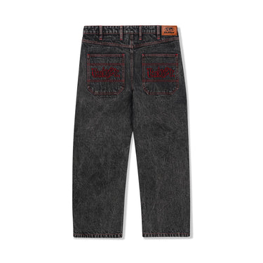 Breakdown Relaxed Denim Jeans (Acid Wash Black)