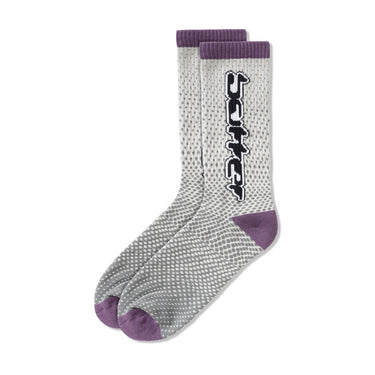 Corrosive Socks (Grey / Purple)