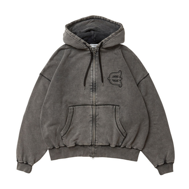 Logo Zip Hoodie (Heather Grey)