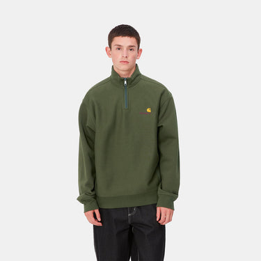 Half Zip American Script Sweatshirt (Tarragon)