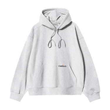 Hooded Label Script Sweat (Ash Heather)