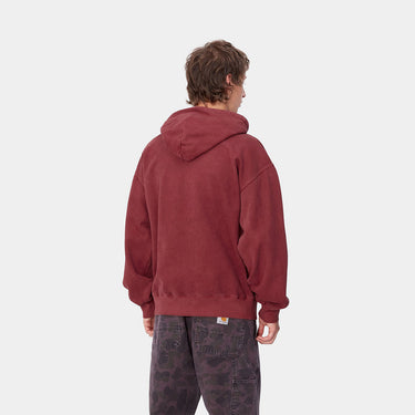 Hooded Vista Sweat (Scarlet) garment dyed