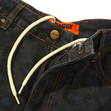 Leopard Denim Jeans (Black)