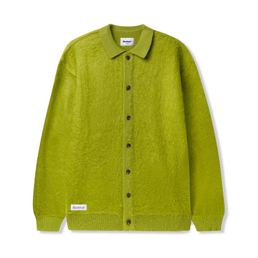 Mohair Button Up Knitted Shirt (Moss)