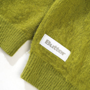 Mohair Button Up Knitted Shirt (Moss)