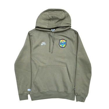 Olympic Agnostic Hoodie (Medium Olive/White)