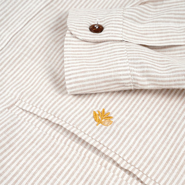 Oxford Striped Shirt (Beige)