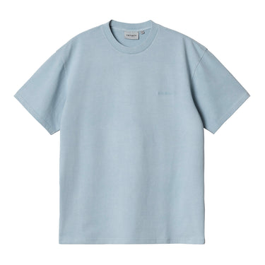 Duster Script T-Shirt (Misty Sky) garment dyed