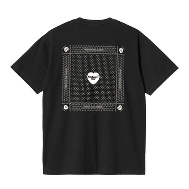 Heart Bandana T-Shirt (Black/White) Stone Washed