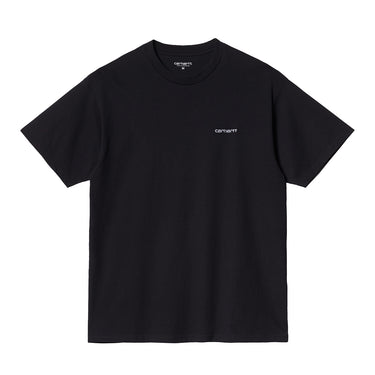 Script Embroidery T-Shirt (Black / White)
