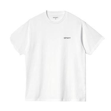 Script Embroidery T-Shirt (White / Black)