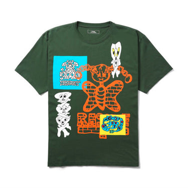 Captek Multi Print T-Shirt Knit Forest Green