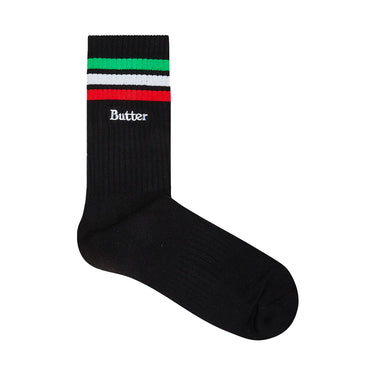 Stripe Socks Black (Green/White/Red)
