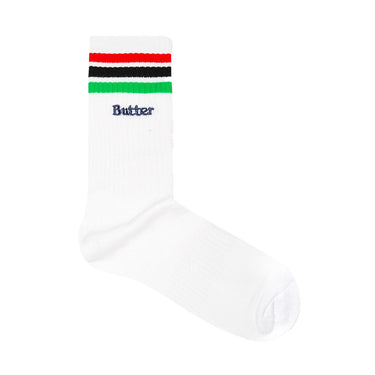 Stripe Socks White Red/Black/Green