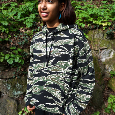 Classic Embroidered Hoodie Tiger Camo