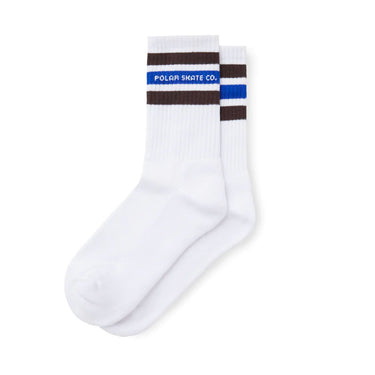 Fat Stripe Socks Brown/Blue